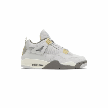 Męskie buty sportowe Jordan 4 "Photon Dust" z charakterystycznymi siatkowymi wstawkami i innowacyjnym systemem sznurowania.