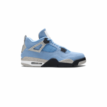 Buty Jordan 4 w odcieniu University Blue z klasycznym designem i nowoczesnymi akcentami.