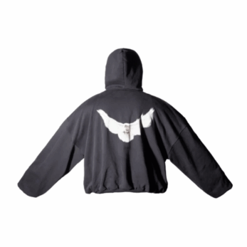 Bluza Yeezy Gap Balenciaga Dove Hoodie Washed Black z nadrukiem gołębia, oversize, Kanye West x Balenciaga.