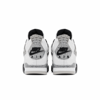 Jordan 4 White Cement – białe sneakersy z szarymi detalami i logo Jumpman.